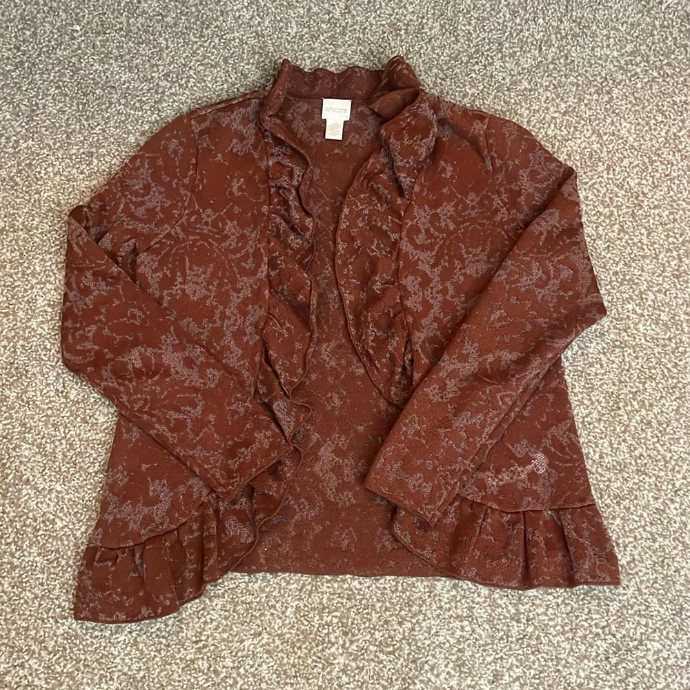 Chico’s Textured Open Cardigan